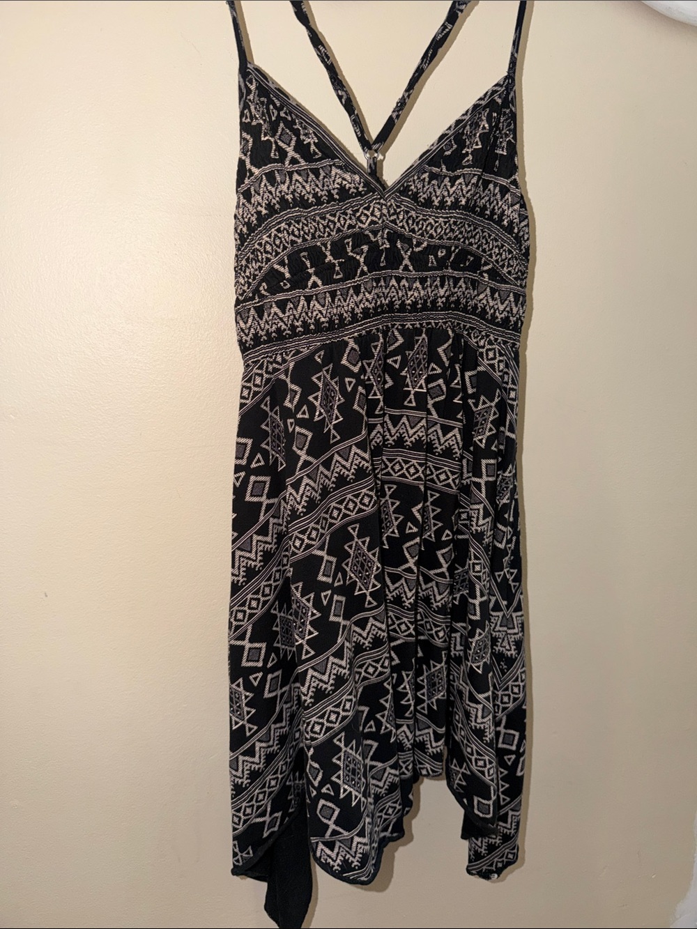 Billabong Black & White Aztec Asymmetrical Sundress